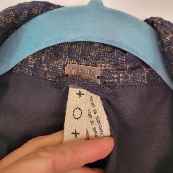 Free People‎ Houndstooth Leopard Print Moto Jacket Size 0 Grunge Animal Print - Picture 5 of 13